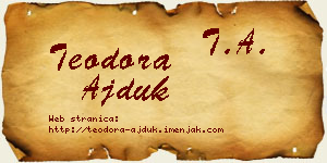 Teodora Ajduk vizit kartica